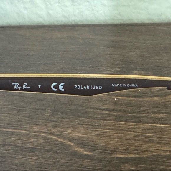 Ray-Ban Gold and Brown Aviator Sunglasses Polarized - Picture 5 of 6